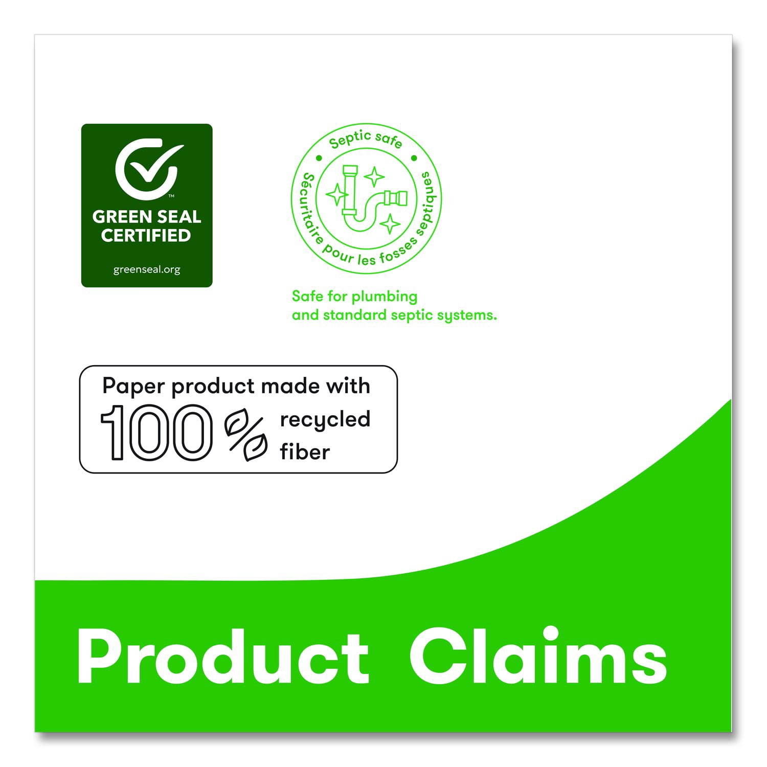 Cascades PRO Select Jumbo Bath Tissue, Septic Safe, 1-Ply, 3.3" x 2,000 ft, White, 12 Rolls/Carton