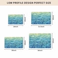 thumbnail image 5 of Turquoise Blue Teal Door Mat Indoor Outdoor,Chic Stained Glass Texture Aesthetic Non Slip Welcome Mat with Rubber Backing,Absorbent Front Door Mats Entryway Rug for Home Patio Entrance 20"x31.5", 5 of 9