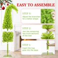 thumbnail image 4 of Árbol de Navidad HMASYO Caprichoso verde lima de 6 pies con 150 LED, 4 of 7