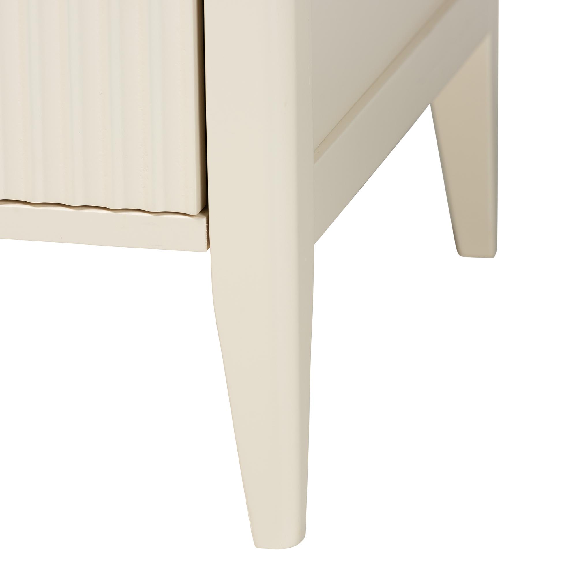 Baxton Studio Primrose Mid-Century Dresser, 6-Drawer, Ivory