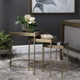 thumbnail image 4 of Bowery Hill Modern Nesting Table in Antique Gold (Set of 3), 4 of 8