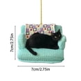thumbnail image 3 of Adorno Colgante Para Coche Con Gato Decoración Para La Vista Trasera Divertido Avión Adornos Familiares Con Búhos Adornos Para Bufandas, 3 of 4