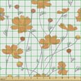 thumbnail image 2 of Ambesonne Floral Fabric by the Yard Upholstery, Blossoming Cosmos Flowers, 10 Yards, Dark Peach Pale Eggplant, 2 of 5