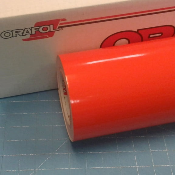 Orange 24" x 10 Ft Roll of Glossy Oracal 651 Vinyl for Craft Cutters and Vinyl Sign Cutters