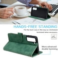 thumbnail image 4 of Dteck Smartphone Wallet Flip Case for Samsung Galaxy S23 FE Case, Shockproof Folio Kickstand Card Slot Magnetic PU Leather Protect Folio Cover RFID Blocking Protection Case Flip Case,Green, 4 of 8