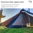 thumbnail image 5 of One Person Camping Tipi Hot Tents with Stove Jack 4 Season Teepee Tent for Hunting Backpacking Hiking Black, 5 of 9