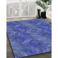 thumbnail image 3 of Ahgly Company Machine Washable Indoor Square Transitional Blue Area Rugs, 5' Square, 3 of 7
