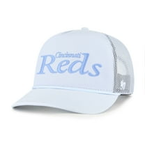 Men's '47 Light Blue Cincinnati Reds Foundation Script Hitch Adjustable Trucker Hat