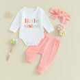 thumbnail image 2 of Okbabeha Big Sister Little Sister Matching Outfit Set Infant Baby Girl Clothes Sister Onesie Romper Shirt Pants Fall, 2 of 7