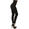 Women's High Waist Control Top Compression Leggings (Black, One Size