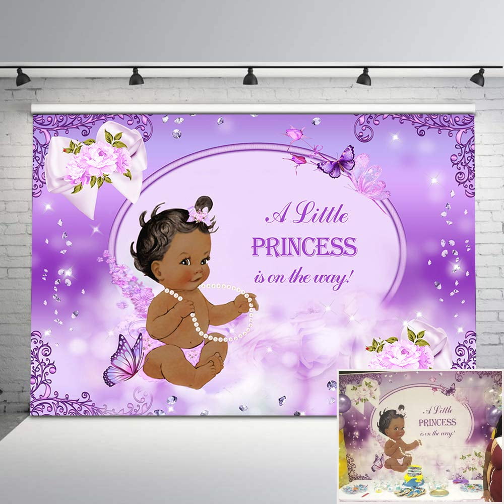 purple baby shower decorations