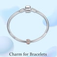 thumbnail image 5 of ROSIANNA 925 Sterling Silver Charm for Bracelets Triple-row Rose Gold-plated charm Women Bracelet Charm, 5 of 5