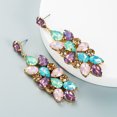 thumbnail image 2 of Pendientes Elegantes Aretes Largos Cristal Boda, 2 of 5