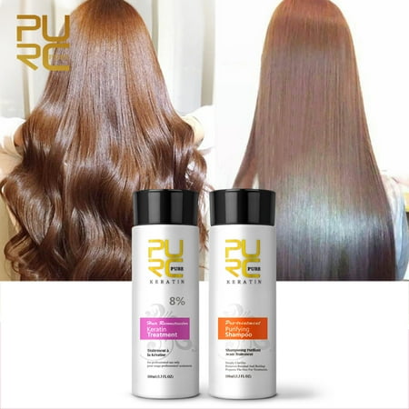 PURC 8 Brazilian Keratin Hair Scalp Treatment Purifying Shampoo Set Straightening for Women Hair Care