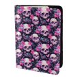 thumbnail image 2 of Rateoe Skull Flower Pattern Passport Holder Wallet Leather Mulit-purpose Travel Wallet Credit Cards Case ,Passport Cover for Women Men-6.5 in, 2 of 5