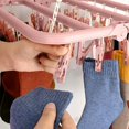 thumbnail image 4 of Sock Drying Rack, Hanging Clothes Drying Rack with 32 Windproof Pegs, Collapsible Lingerie Sock Drying Rack for Socks, Underwear, Baby Clothes, Towels, 4 of 5