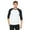 WHITE/ DARK GREY, variant on Bella + Canvas Unisex 3/4-Sleeve Baseball T-Shirt - 3200