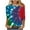 Multicolor Plus Size Blouse for Women_h, variant on CYMMPU Loose Fit Round Neck Spring Tops Blouses for Women Dressy Casual 3/4 Sleeve Summer Fashion Shirts Tunic Tops Tie Dye Ombre T-Shirts XL