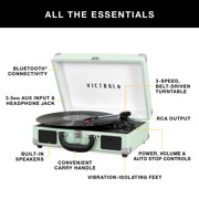 Victrola Bluetooth Portable Suitcase Record Player with 3-Speed Turntable - Olive Green