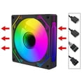 thumbnail image 6 of Almencla Fan 5V 3Pin + 4Pin ARGB Quiet High Performance Easy to Install Professional 120mm PC Fan Computer Fan Air, 6 of 7