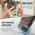 thumbnail image 7 of Dteck Magnetic PU Leather Case for iPhone 16E (2025), Compatible with MagSafe Accessory, Detachable Wallet RFID Blocking Card Holder Ring Stand Shockproof Protective Phone Case, Coffee, 7 of 7