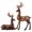 Brown, variant on Promotion! 1 Pair Of Resin Handicraft Ornaments, Standing And Prone Position, Inlaid With Precious Beads, Couple Deer Ornaments