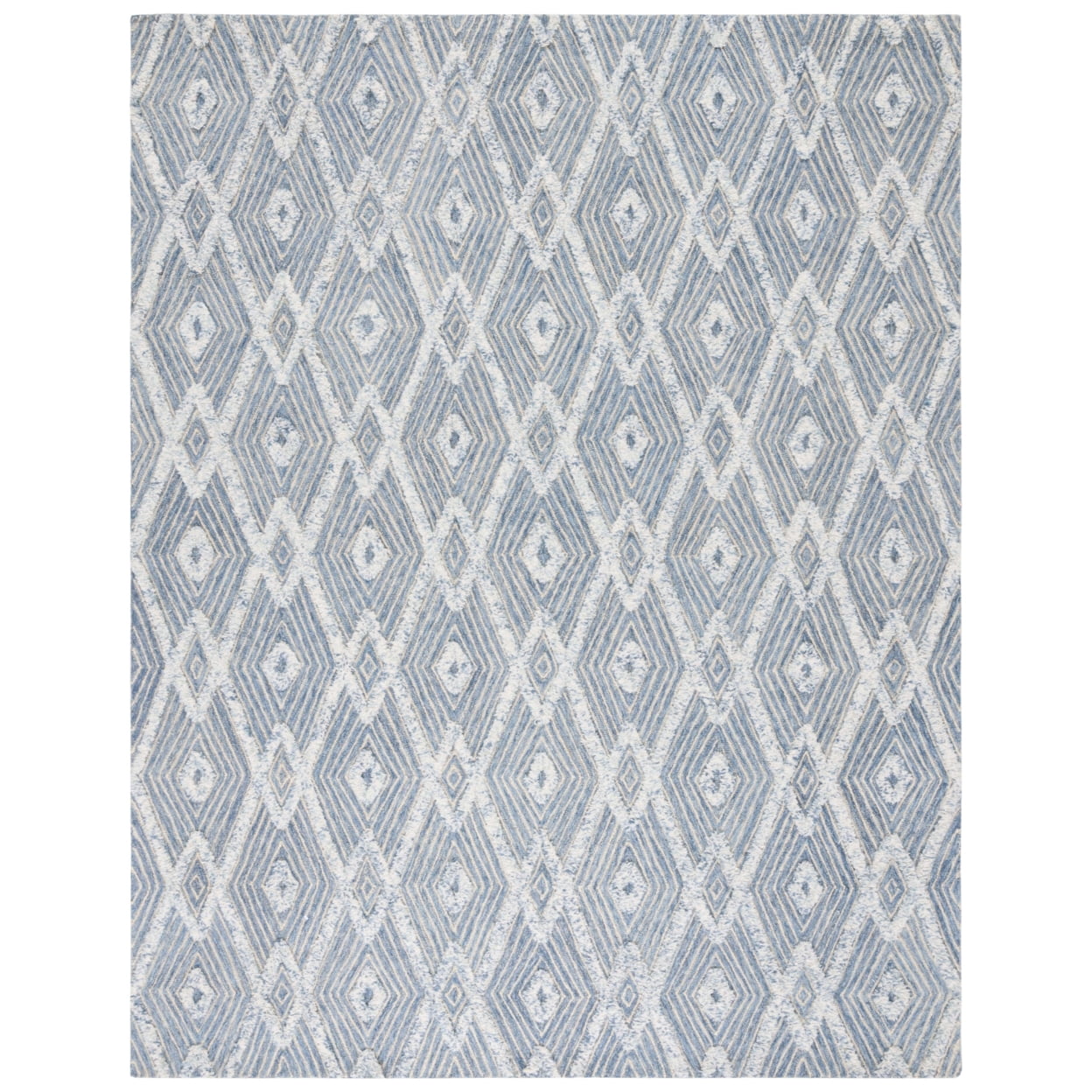 SAFAVIEH Kenya Shanika Diamond Area Rug, Blue/Ivory, 8' x 10'