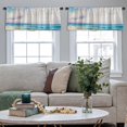 thumbnail image 4 of LALILO Kitchen Curtain Valance Watercolor Seascape Rod Pocket Window Curtain 52"x 18" Set of 2, 4 of 7