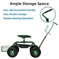 thumbnail image 5 of Spaco Extendable Handle Garden Cart Rolling Wagon Scooter, Camping Beach Wagon, 5 of 8