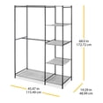 thumbnail image 4 of Whitmor Double Rod Closet with Shelves - Black, 4 of 4