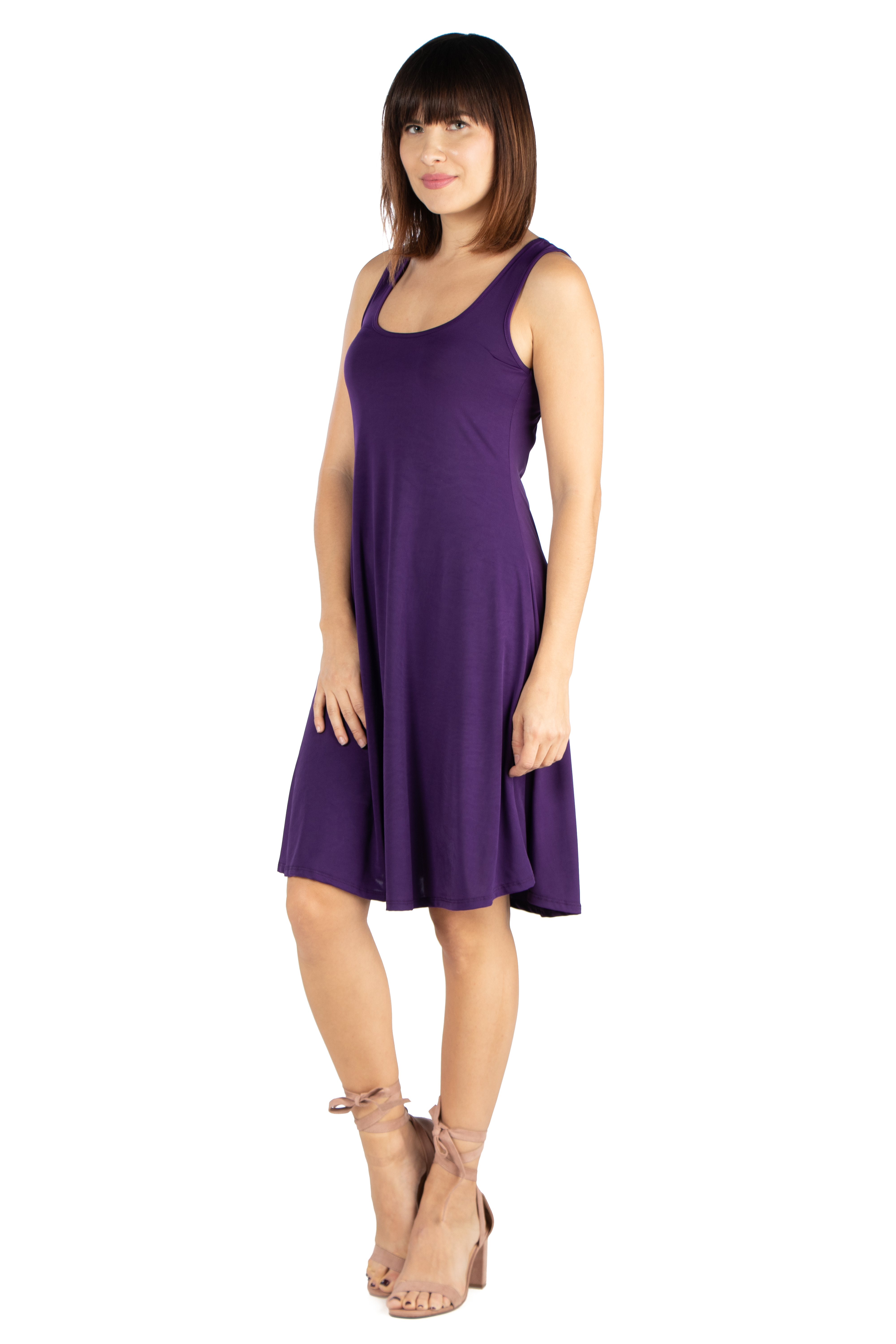 Women's Sleeveless Tank Knee-Length Dress