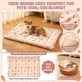 thumbnail image 7 of Dog Blanket, Multi-Purpose Cat Throw, All-Season Soft Plush Couch Protector, Warm Crate Pad Mat for Small Pets, Machine Washable(2XL,Pink), 7 of 7