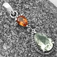 thumbnail image 5 of Prasiolite (Green Amethyst) & Mandarin Citrine 925 Silver Pendant Jewelry DGP1007_H P-1116, 5 of 7