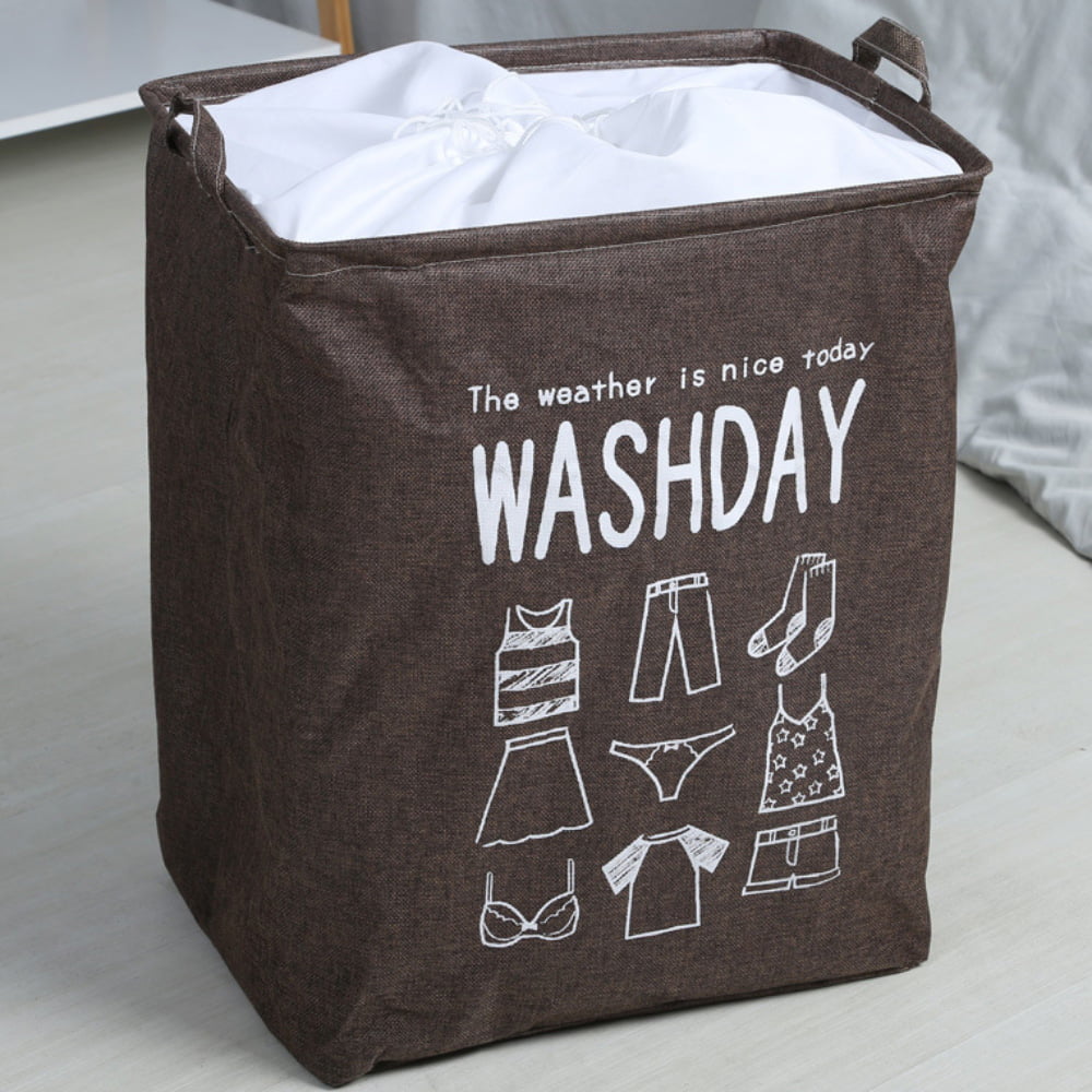 Foldable Laundry Bag W/Handle Basket Storage Bag Clothes& Toys Organizer Large 