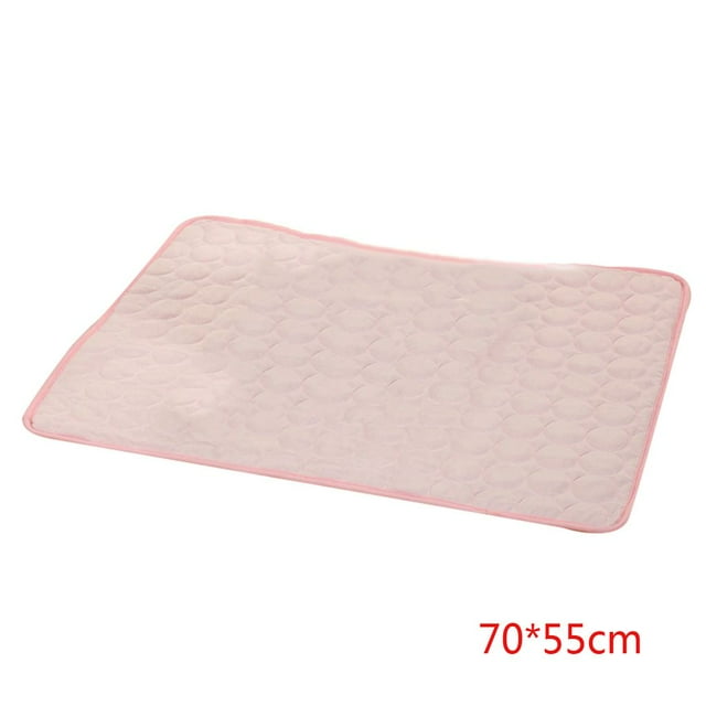 Decodeary Tapis pour Animaux Lavable Été Rafraîchissant Chenil Tapis Respirant pour Chenil Coussin Rafraîchissant Rose 70*55cm 1Ensemble