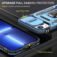thumbnail image 3 of for iPhone 14 Plus Case with Kickstand with Camera Cover,Military-Grade Protection,Metal Ring Kickstand,Bumper Case for iPhone 14 Plus Case,Light Blue 5-IP14plus-04, 3 of 14