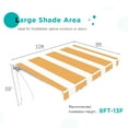 thumbnail image 2 of AECOJOY 8' x 10' Manual Retractable Patio Awning,Outdoor Awning Retractable Sunshade Shelter-Yellow Stripes, 2 of 6