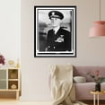 thumbnail image 3 of Historic Framed Print, [Admiral Ernest Joseph King in full naval uniform, half-length portrait, facing slightly left against a backdrop of the fleet].Wide World Photo., 17-7/8" x 21-7/8", 3 of 9