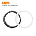 thumbnail image 3 of Uxcell 10M 0.75mm High Elastic Nylon Badminton Racket String Racquet Line, Black/White 4 Pack, 3 of 6
