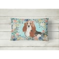 thumbnail image 2 of Carolines Treasures CK3437PW1216 Basset Hound Canvas Fabric Decorative Pillow 12H x16W multicolor, 2 of 4