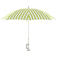 thumbnail image 4 of Mainstays 4 ft. Green Stripes Octagonal Clip-On Beach Umbrella, 4 of 9