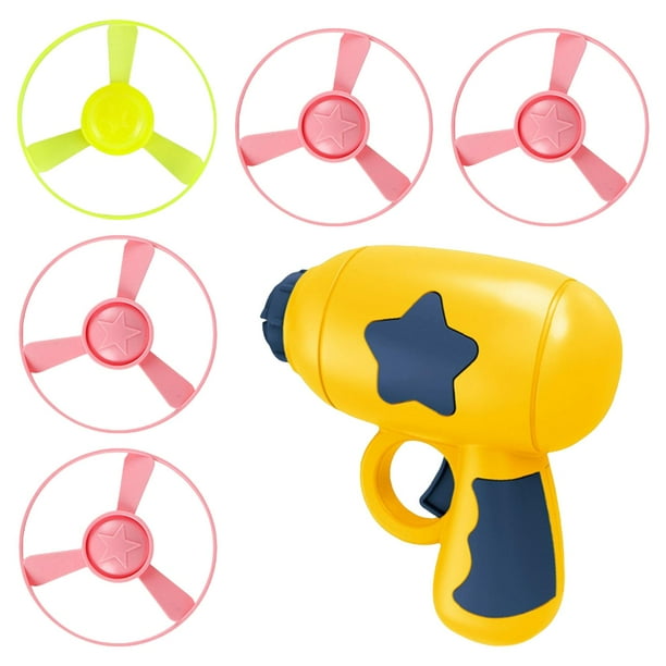 Juguete para gatos con hélices voladoras, juego interactivo para entrenamiento en interiores y exteriores. amarillo