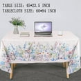 thumbnail image 3 of Easter Tablecloth Rectangle 60 x 102 inch Spring Floral Decorative Easter Table Cloth Cute Easter Bunny with Colorful Egg, Oblong/Rectangle, 3 of 6