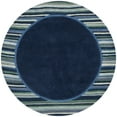 thumbnail image 3 of SAFAVIEH Martha Stewart Striped Border Wool Area Rug, Wrought Iron, 4' x 6', 3 of 7