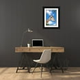 thumbnail image 3 of Richardson, Larry 17x24 Black Ornate Wood Framed with Double Matting Museum Art Print Titled - A reticulated giraffes height gives it a downward glance, 3 of 4