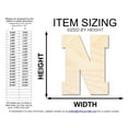 thumbnail image 2 of Unfinished Wood Varsity Team Font - N Shape 20" / 1/4", 2 of 3