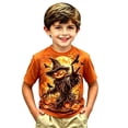 thumbnail image 3 of Gyexs Toddler Halloween T-Shirt Crewneck Fashionable Pumpkin T-Shirt Kids Trick or Treat Graphic Shirt Orange 8-9 Years, 3 of 4