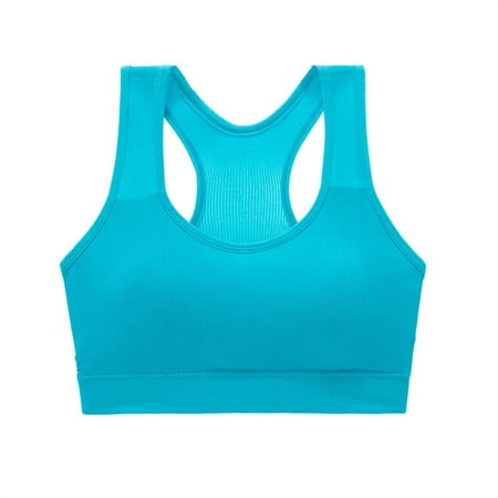 Ukumplol Sports Bras for Women Gathering Non Ring Yoga Bra Large Breasts Show Small Bra Shockproof Tank Top Underwear Push Up Bras for Women Bralettes for Women Sleep Bras for Women Sky Blue One Size