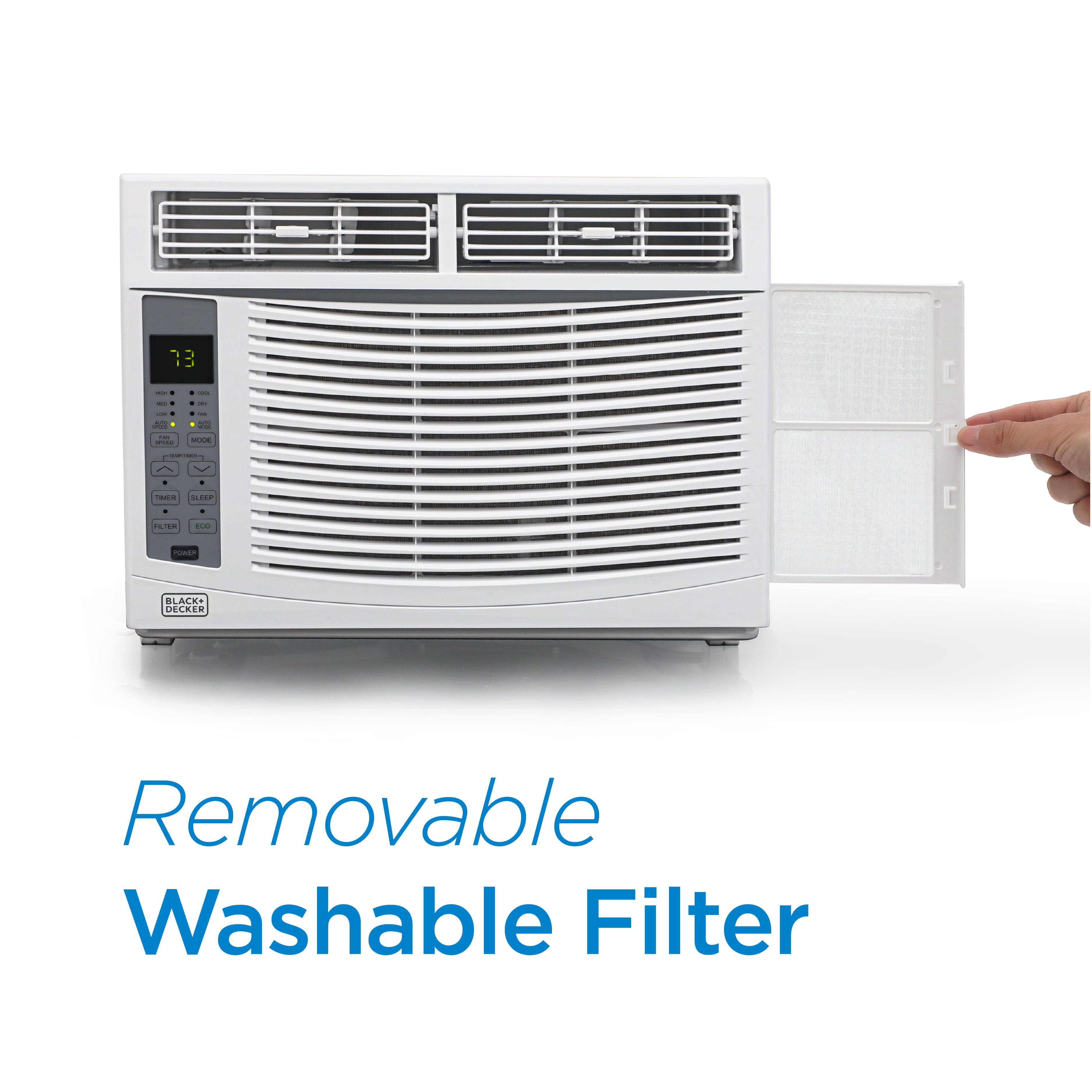 Black Decker 6 000 Btu Electronic Energy Star Window Air Conditioner With Remote Control White Walmart Com Walmart Com