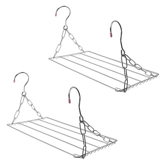 2024 TOP! 2X Multifunctional Clothes Drying Rack, Stainless Steel Laundry Garment Hanger for Hanging Clothes, Towels, Socks
